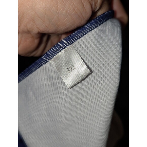 Women's Navy & White Color Block Tummy Control Swim Dress Swimsuit One Piece - Picture 7 of 9